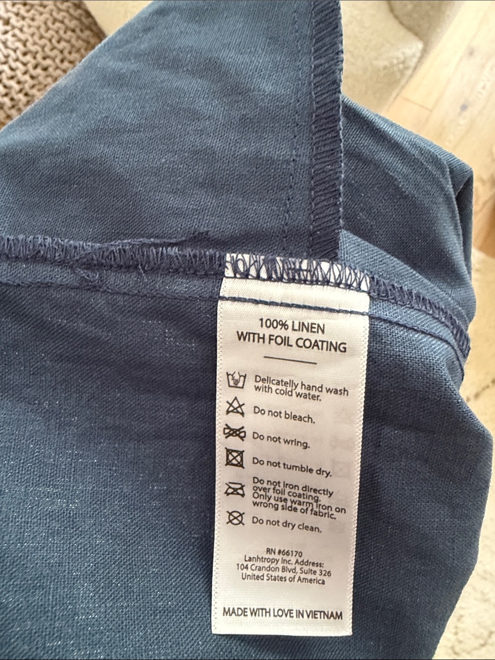 Lanhtropy metallic linen women pants size M - Picture 4 of 6